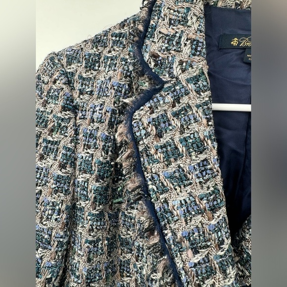 Brooks brothers tweed blazer bucle jacket size 4 - Picture 4 of 10